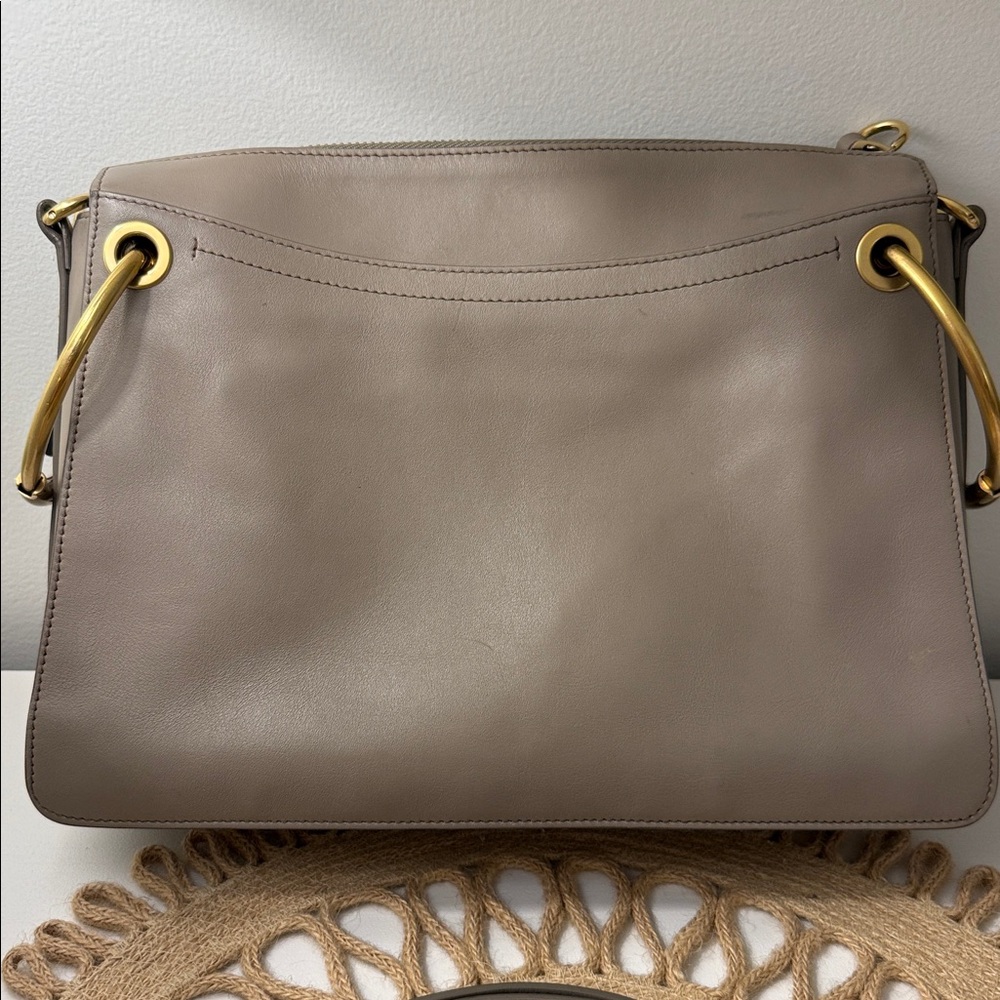 Chloe Roy Tan Satchel Shoulder Bag with Crossbody - Picture 3 of 9